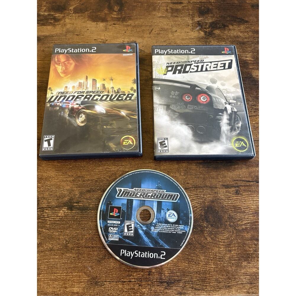 LOT Need for Speed: Undercover, Prostreet & Underground PlayStation 2 PS2